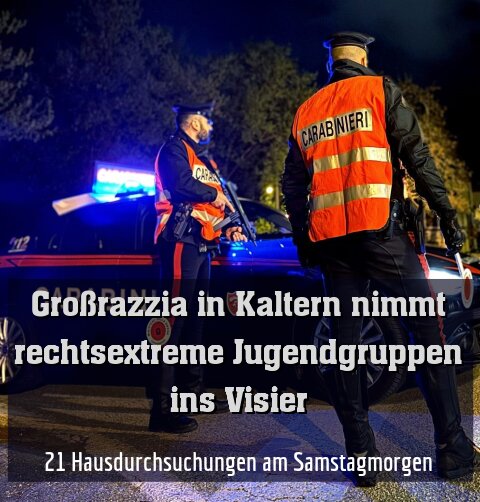 21 Hausdurchsuchungen am Samstagmorgen
