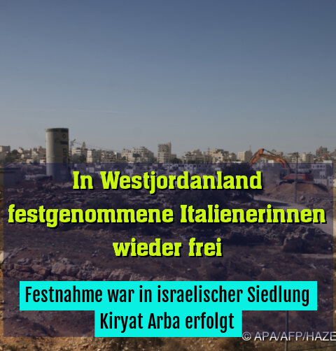 Festnahme war in israelischer Siedlung Kiryat Arba erfolgt