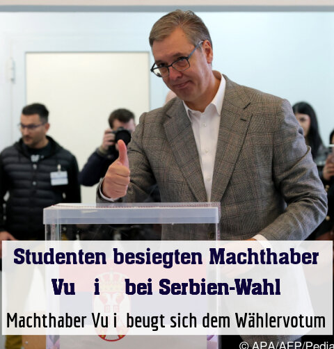 Machthaber Vučić beugt sich dem Wählervotum