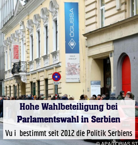 Auch in Wien standen die serbischen Wähler Schlange
