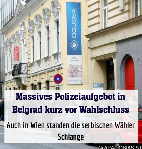 Auch in Wien standen die serbischen Wähler Schlange