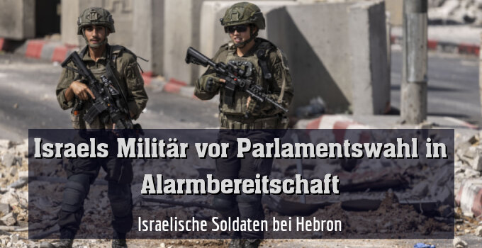 Israelische Soldaten bei Hebron
