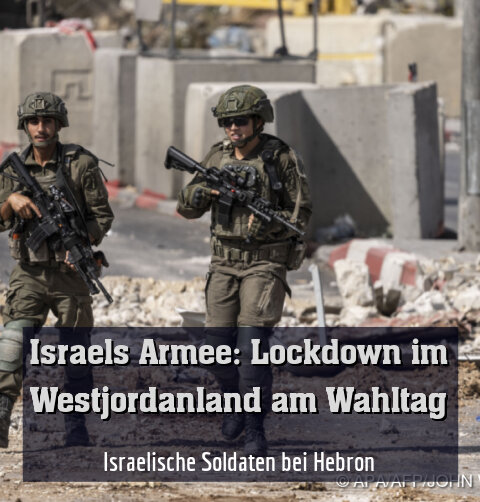 Israelische Soldaten bei Hebron