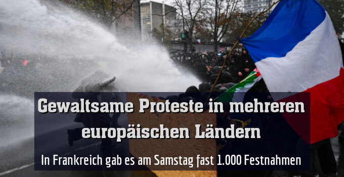 In Frankreich gab es am Samstag fast 1.000 Festnahmen