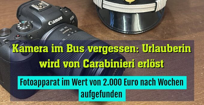 Fotoapparat im Wert von 2.000 Euro nach Wochen aufgefunden