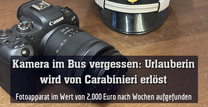 Fotoapparat im Wert von 2.000 Euro nach Wochen aufgefunden