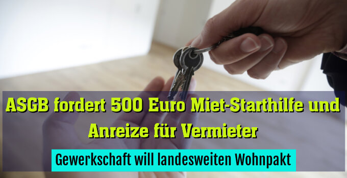 Gewerkschaft will landesweiten Wohnpakt