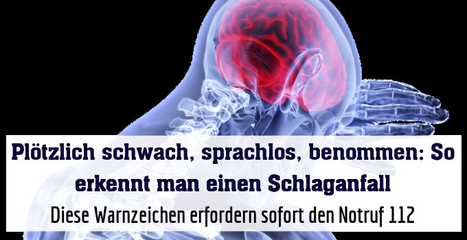 Diese Warnzeichen erfordern sofort den Notruf 112