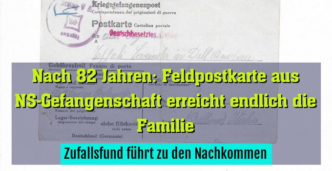 Zufallsfund führt zu den Nachkommen
