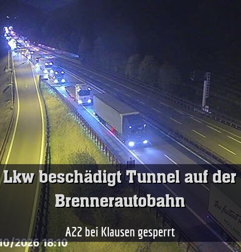 A22 bei Klausen gesperrt
