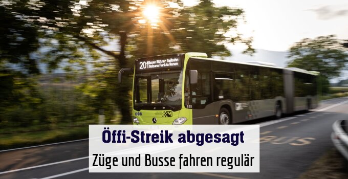 Züge und Busse fahren regulär