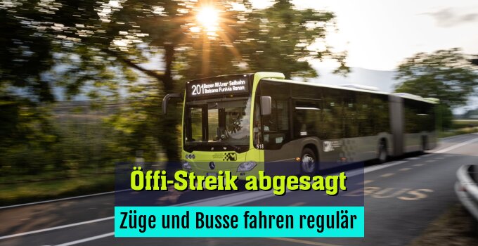 Züge und Busse fahren regulär