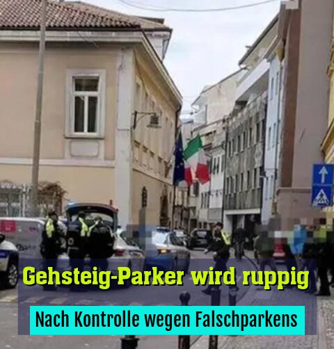 Nach Kontrolle wegen Falschparkens