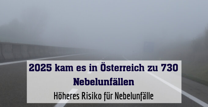 Höheres Risiko für Nebelunfälle