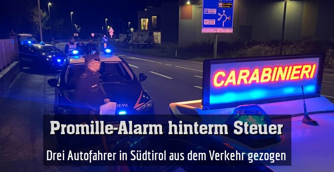 Drei Autofahrer in Südtirol aus dem Verkehr gezogen