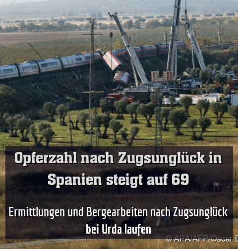 Ermittlungen und Bergearbeiten nach Zugsunglück bei Urda laufen