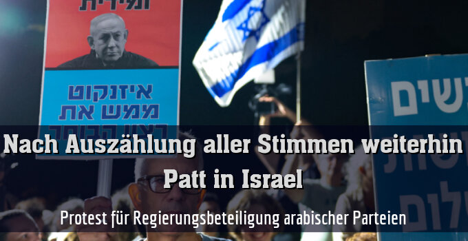 Protest für Regierungsbeteiligung arabischer Parteien