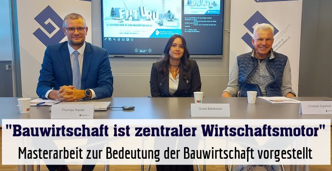 Masterarbeit zur Bedeutung der Bauwirtschaft vorgestellt