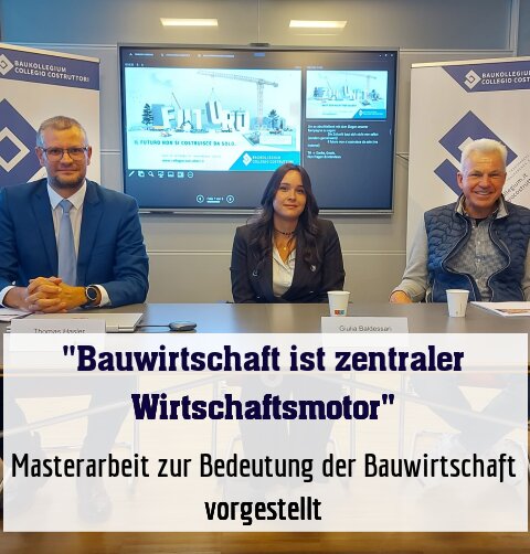 Masterarbeit zur Bedeutung der Bauwirtschaft vorgestellt