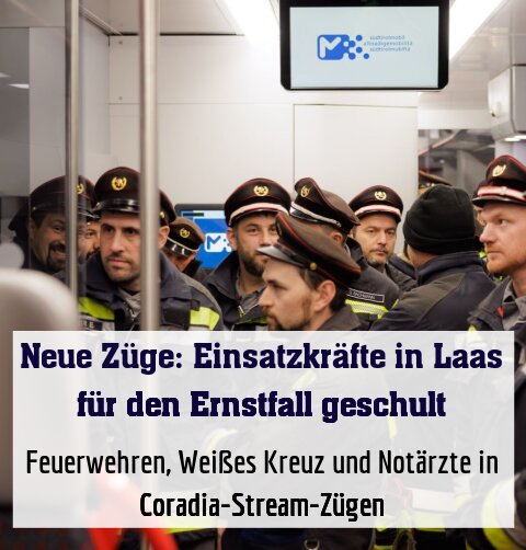 Feuerwehren, Weißes Kreuz und Notärzte in Coradia-Stream-Zügen
