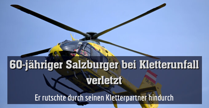Er rutschte durch seinen Kletterpartner hindurch
