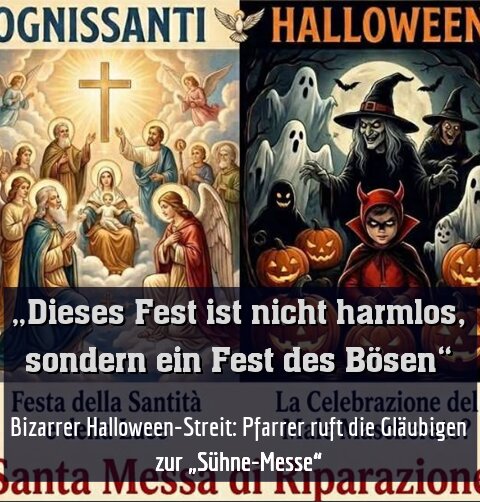 Bizarrer Halloween-Streit: Pfarrer ruft die Gläubigen zur „Sühne-Messe“
