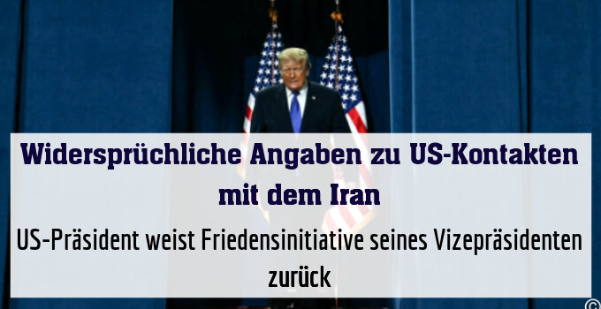 US-Präsident weist Friedensinitiative seines Vizepräsidenten zurück