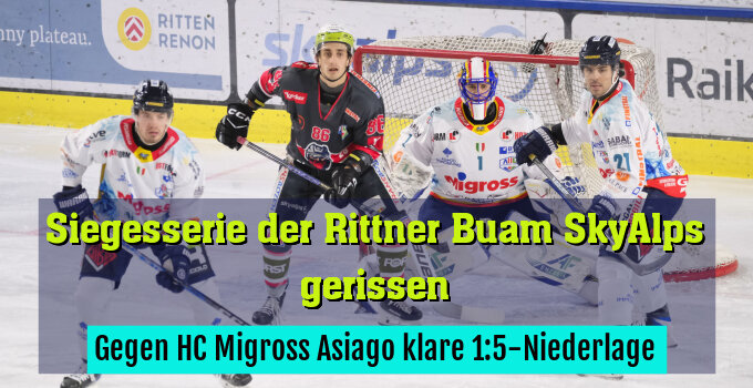 Gegen HC Migross Asiago klare 1:5-Niederlage