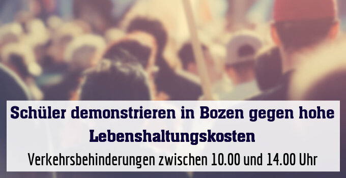 Verkehrsbehinderungen zwischen 10.00 und 14.00 Uhr