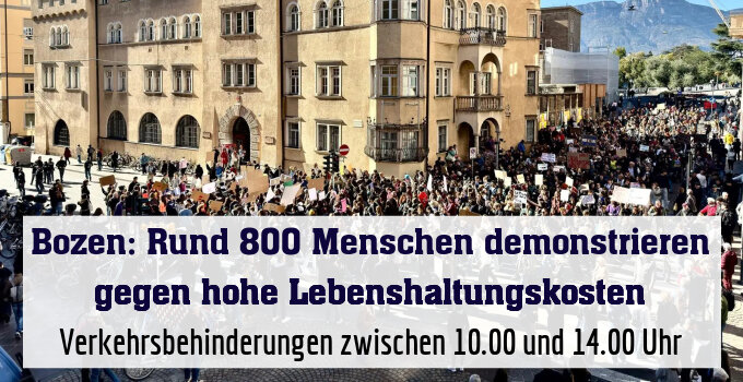 Verkehrsbehinderungen zwischen 10.00 und 14.00 Uhr