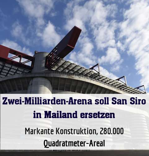 Markante Konstruktion, 280.000 Quadratmeter-Areal