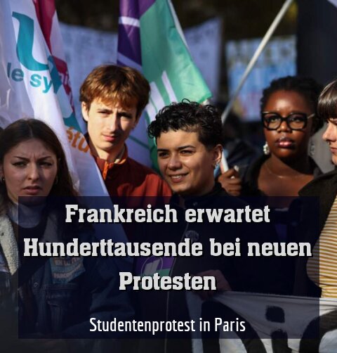 Studentenprotest in Paris