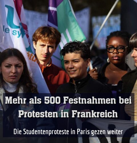Die Studentenproteste in Paris gezen weiter