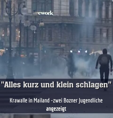 Krawalle in Mailand -zwei Bozner Jugendliche angezeigt