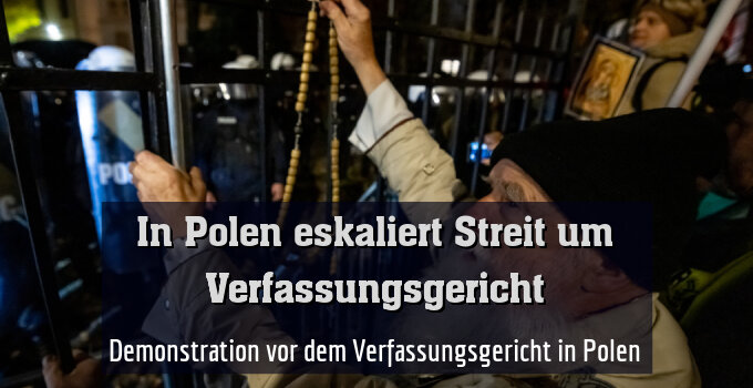 Demonstration vor dem Verfassungsgericht in Polen