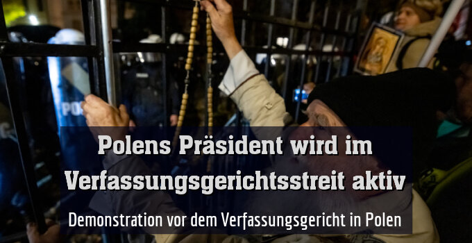 Demonstration vor dem Verfassungsgericht in Polen