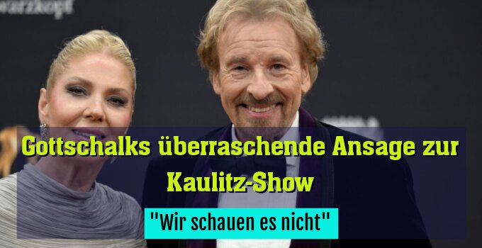 "Wir schauen es nicht"