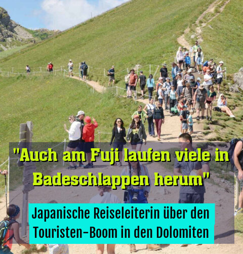 Japanische Reiseleiterin über den Touristen-Boom in den Dolomiten
