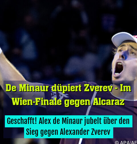 Geschafft! Alex de Minaur jubelt über den Sieg gegen Alexander Zverev