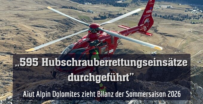  Aiut Alpin Dolomites zieht Bilanz der Sommersaison 2026