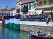 Pro-Gaza Demo gegen israelisches Kreuzfahrtschiff auf Kreta