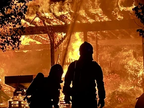 Großbrand beim Sägemüllerhof in Gais