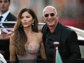 Frischgebackenes Hochzeitspaar Bezos aus Venedig abgereist