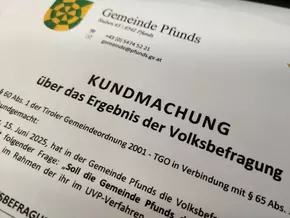 Gemeinde Pfunds lehnt Kraftwerksausbau Kaunertal ab