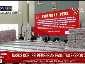 Korruptions-Pressekonferenz inmitten von Geldscheinen