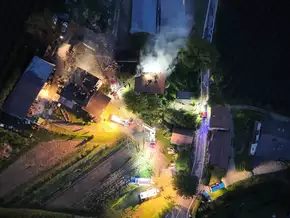 Großbrand beim Töllerhof in Algund