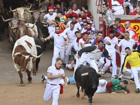 Sechs Verletzte bei Stierlauf in Pamplona in Nordspanien