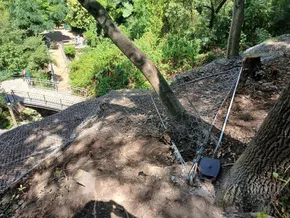 Schutz vor Steinschlaggefahr auf Meraner Sommerpromenade