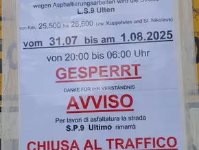 Alperia lädt ein – die Straße bleibt zu