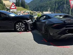 Lamborghini-Crash am Stilfser Joch